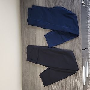 Lulu Lemon Leggings Capris size small blue and black